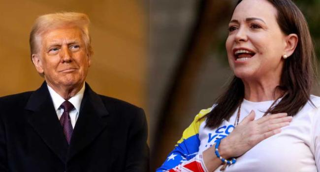 වෙනිසුවෙලා විපක්ෂ නායිකා සහ ට්‍රම්ප් අතර හමුවක්